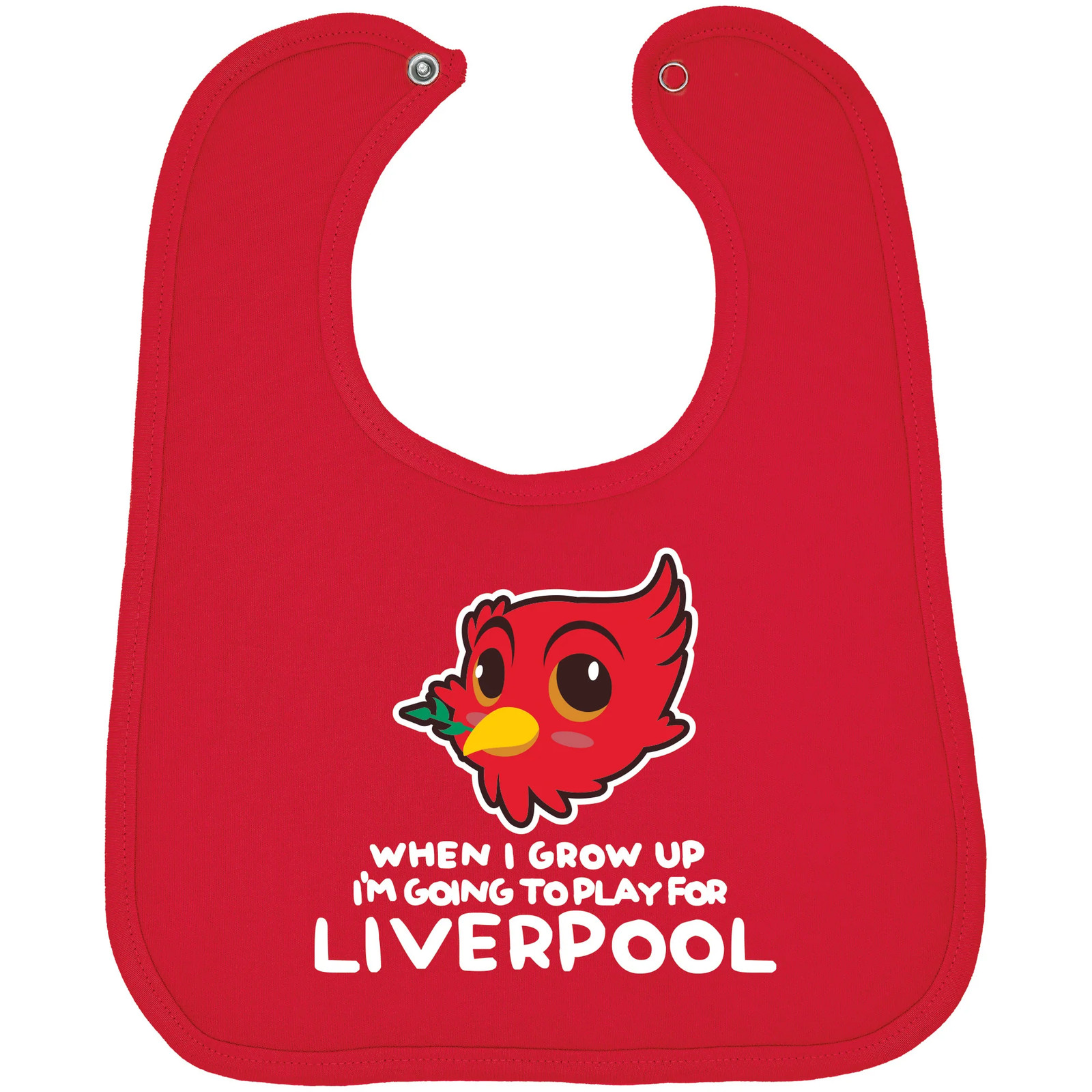 Liverpool When I Grow Up Baby Bib - Red