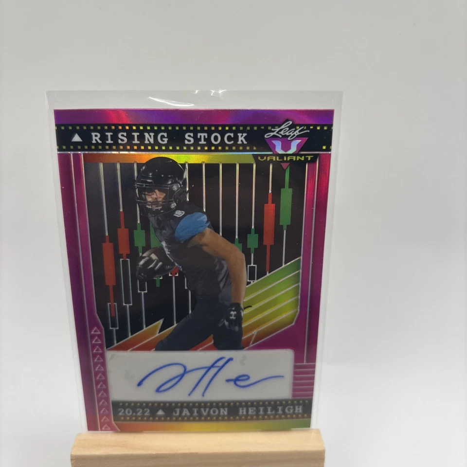 2022 Leaf Valiant Jaivon Heiligh Rising Stock Auto RC /7 - Image 2 of 3