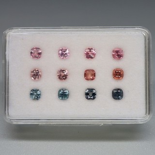 Cojín 4 5x4 5 mm. Deslumbrante Natural Elegante Color Espinela Myanmar 12 Piezas/4 79Ct.