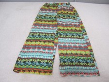 Chris & Carol Pants Womens 1X Multicolor Aztec Palazzo Wide Leg Made in USA