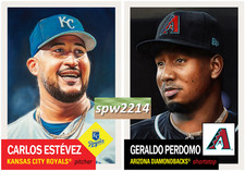 Topps Living Set Carlos Estevez #902, Geraldo Perdomo #903 - Presale