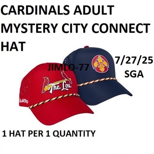 CARDINALS MYSTERY CITY CONNECT ROPE HAT 7/27/25 SGA ST. LOUIS 1 @ RANDOM