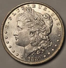 1880 Morgan Silver Dollar AU