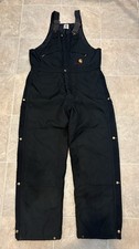 Carhartt Men's Extremes Insulated Bib Overalls R12 Black 36x32