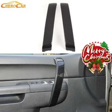 Carbon Fiber Door Handle Trim Cover Overlay For Chevy Silverado GMC SIERRA 07-13