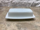 Vintage Pyrex Milk Glass Covered Butter Dish Plain w/Lid