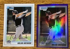 2010 Bowman Chrome Prospects Nolan Arenado Purple Refractor 70/999 (RC)+ Base RC