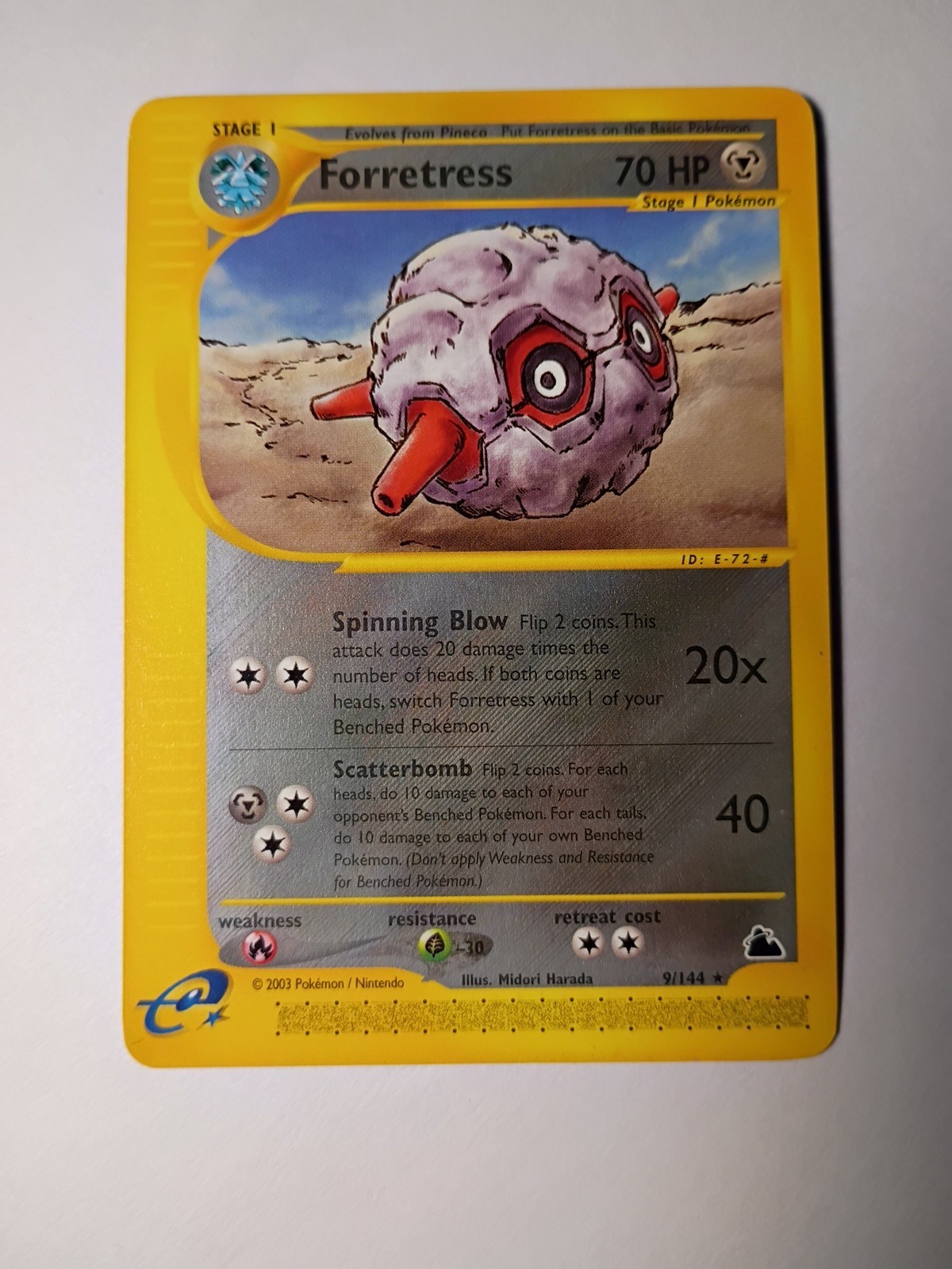 Forretress 9/144 Skyridge Regular E-Reader Pokemon Card