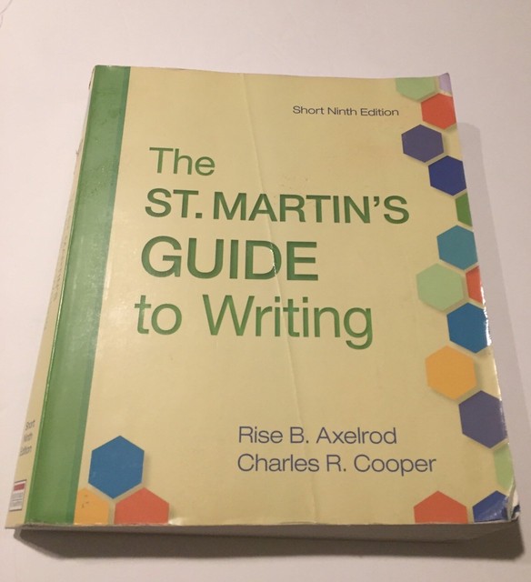 The St Martin s Guide To Writing Short Edition By Charles R Cooper