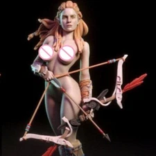 1/24 Scale 80mm Female Shooter Scene Model Resin Figure Unassembled Unpainted