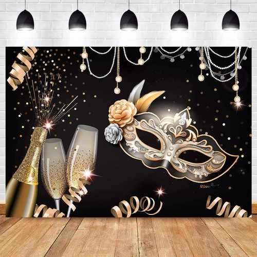 7x5Ft Mardi Gras Party Backdrop Carnival Masquerade Photography Backdrop - Picture 7 of 7