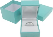 888 Display USA Ultra Elegant Teal Blue 1 3/4" x 2" x 1 1/2" Ring, 
