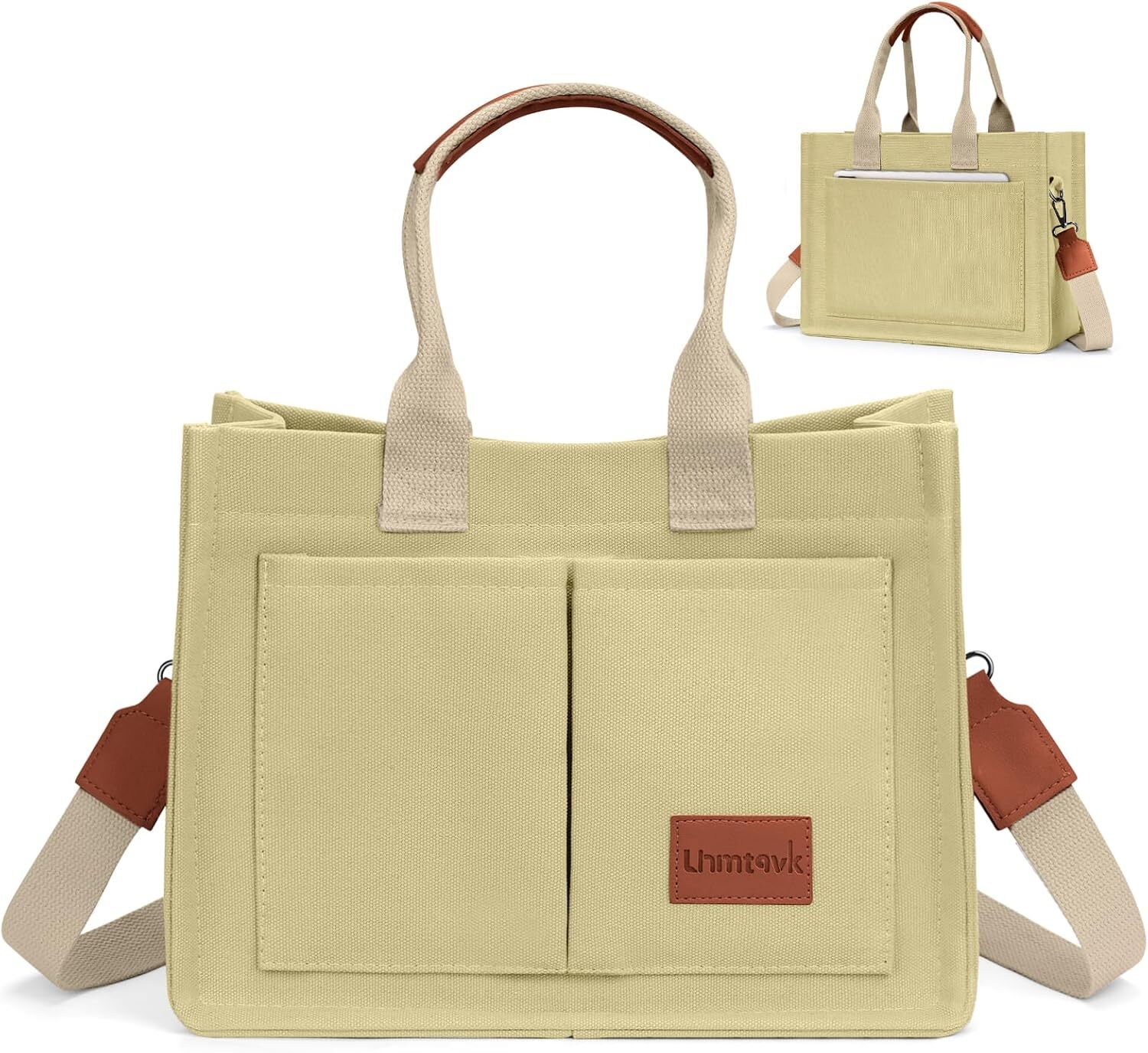 Khaki Canvas Tote Bag for Women - Spacious & Stylish Everyday Purse