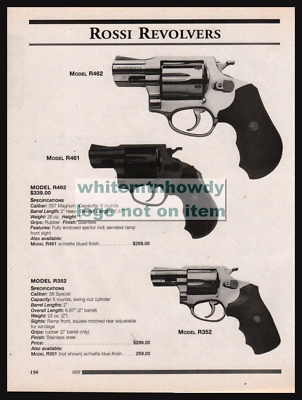 REVOLVER(リボルバー) 2000年代 so_me ポスター 2000 ROSSI R462, R461, R352 Revolver PRINT AD w/ specs and
