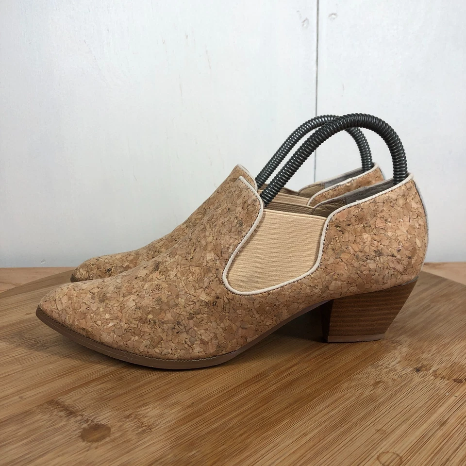 Farylrobin Botines Para Mujer 8 M Corcho Tostado Punta Chelsea Zapatos Informales Foto 2 de 4