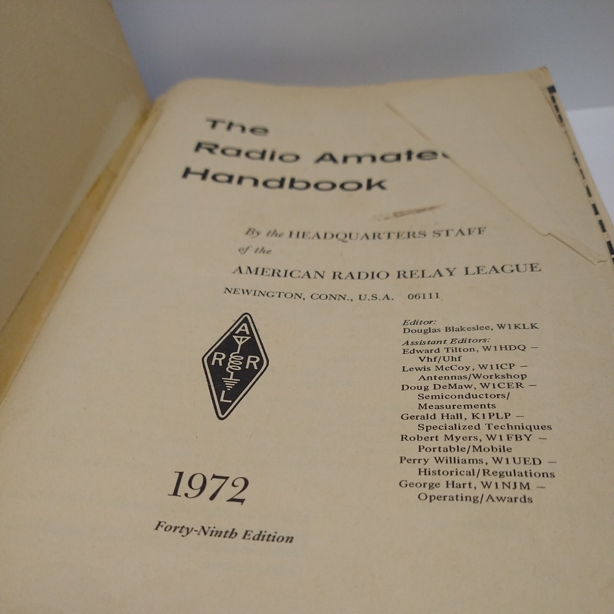 THE RADIO AMATEUR'S HANDBOOK 1972 Soft Cover Book 49th Edition | eBay