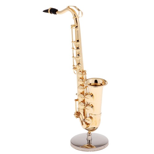 1/12 Mini Saxophone Model with Storage Case Musical Instrument, for