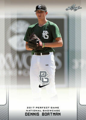 DENNIS BOATMAN 2017 LEAF ''1ST EVER PRINTED'' PERFECT GAME Rookie-Karte #036!