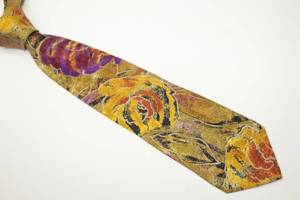 Corbata de seda BIANCHI Made in Italy F78713 Foto 2 de 4