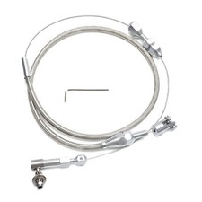 36" Hi-Tech Throttle Cable Stainless Steel Braided Throttle Cable Kit