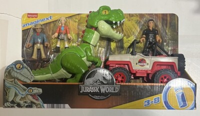Imaginext Jurassic World Rex Escape Eli Ian Dr Grant Jurassic