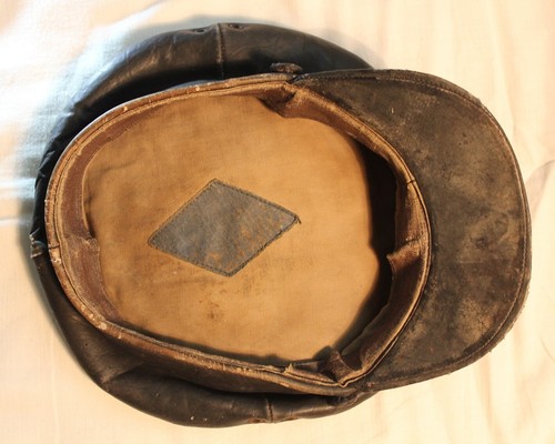 ORIGINAL NKVD OGPU CHEKA SOVIET PARTISAN WW2 LEATHER VISOR CAP HAT WITH RED STAR - 第 9/12 張圖片