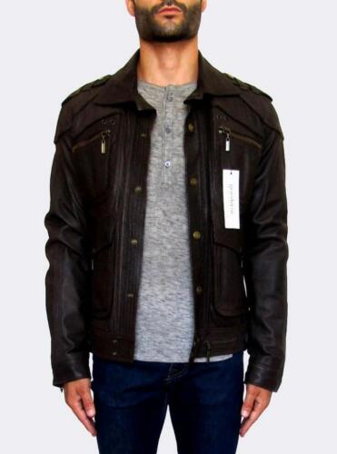Just Cavalli Multi-Pocket Leather Jacket RRP £895 Large EU50 Vintage Brown - Afbeelding 1 van 12