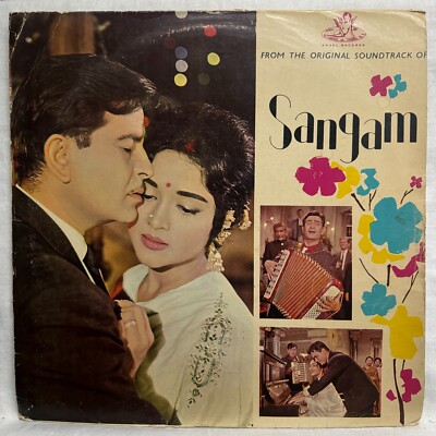 Sangam LP Vinyl Record Rare 1964 Bollywood Hindi Film Mukesh Lata Rafi India VG+
