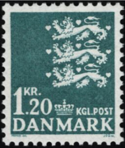Denmark #Mi513 MH 1971 Heraldic Lion Small Arms Definitives [441A] - Afbeelding 1 van 1