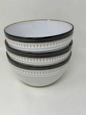 Food Network Biscotti Soup Cereal Deep Bowls 6 Inch Stoneware Set Of 3