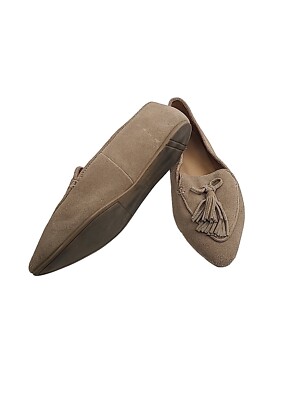 CROWN VINTAGE Womens Shoes Flats Tan Loafers Tassels Suede  display picture 1