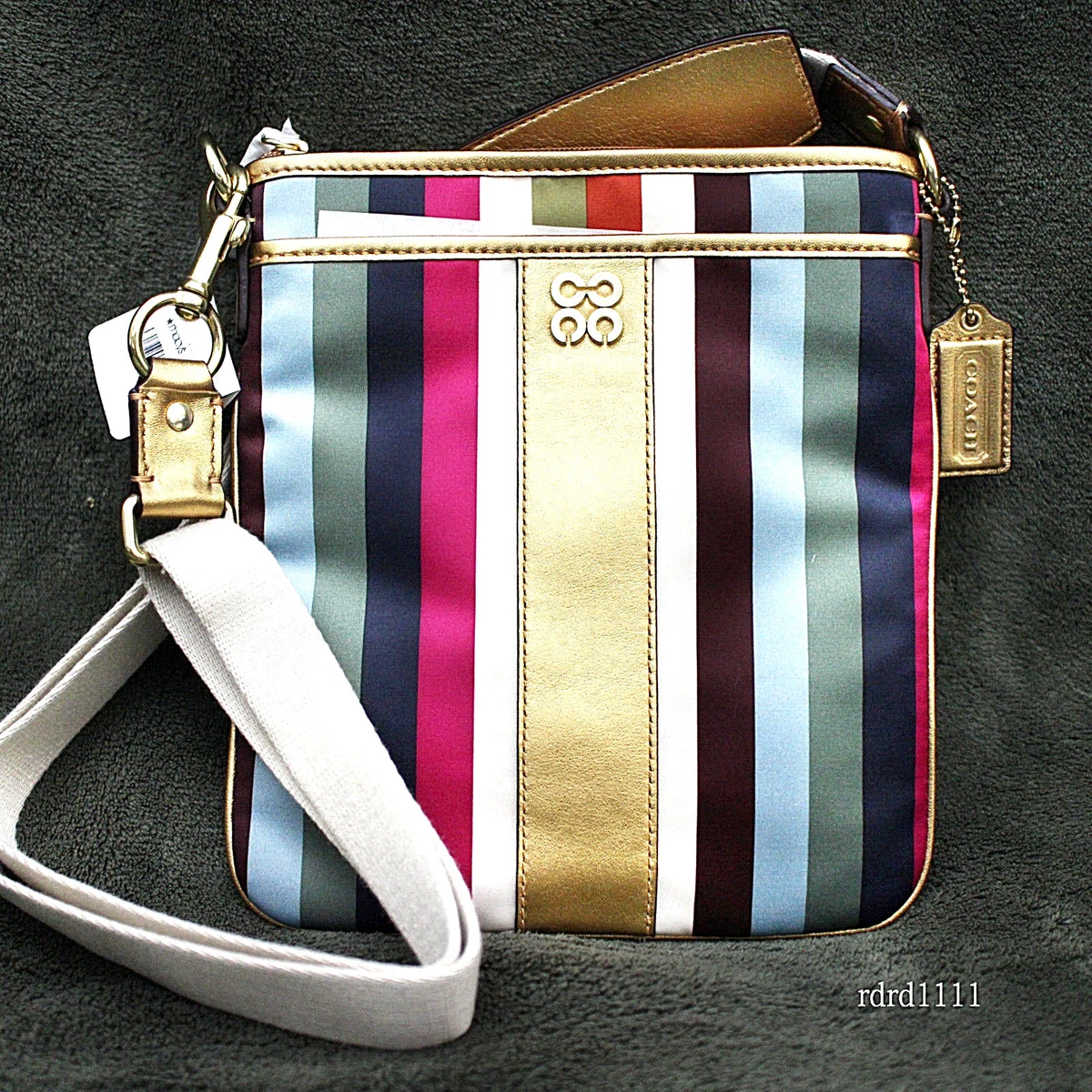 Coach Legacy Striped Satin Exterior Bags & Handbags for Women for