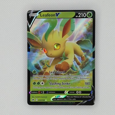 Leafeon V 013/159 Rare Holo - Pokemon TCG Sword & Shield Crown Zenith - NM