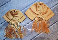 Economic Charro Mexican Bow Tie Handmade for Mexican Tailors, Color Gold