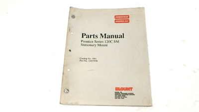 #ad PRENTICE HYDRO AX 120C SM STATIONARY MOUNT PARTS MANUAL $75.52