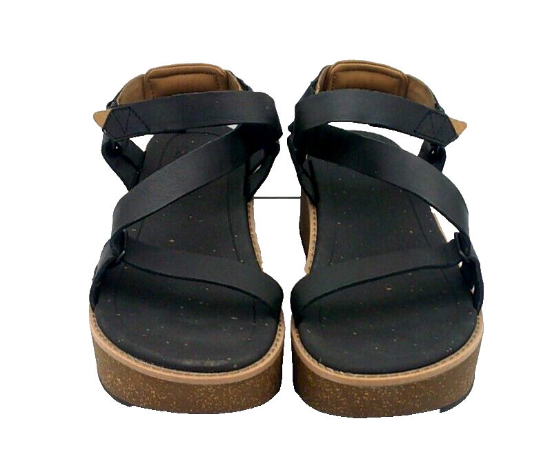 TEVA MADERA WEDGE WOMEN SANDAL BLACK LEATHER US 7 /UK 5 / EU 38