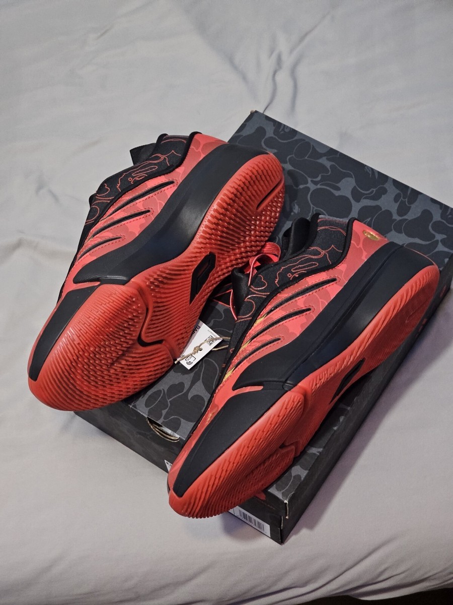 Size 6 - adidas BAPE x Dame 9 Black Scarlet | eBay