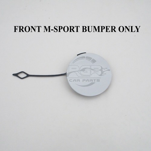 BMW 4er F32 F33 F36 M Sport Vorne Stoßstange tow hook cover towing eye cap Weiß