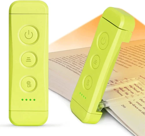 Glocusent USB Rechargeable Book Light for Reading in Bed, Portable Clip-On LED R