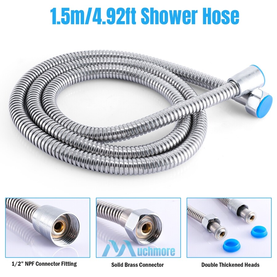 60 Inch Long Brass Fitting Flexible Stainless Steel Replacement Hand Shower Hose