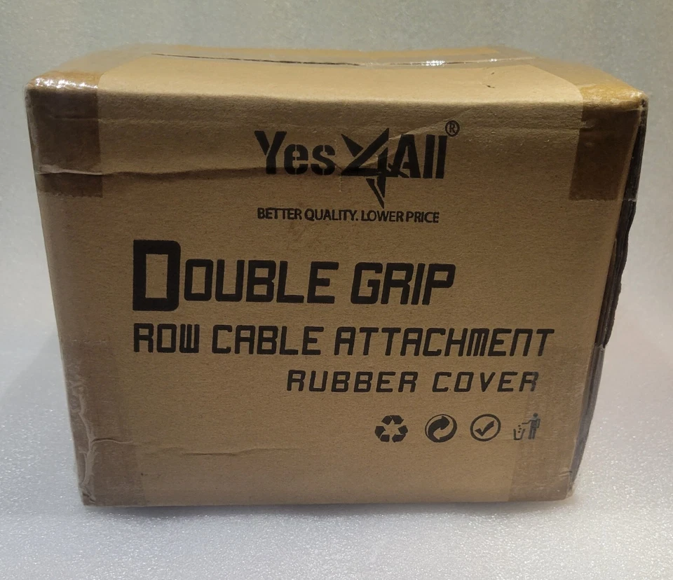 Yes4All Double Grip Rotating Handle With Rubber Cover Cable Attachment Black NEW - Image 2 of 4