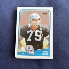 1988 Topps Football  #333 Howie Long  Los Angeles Raiders Fox Announcer