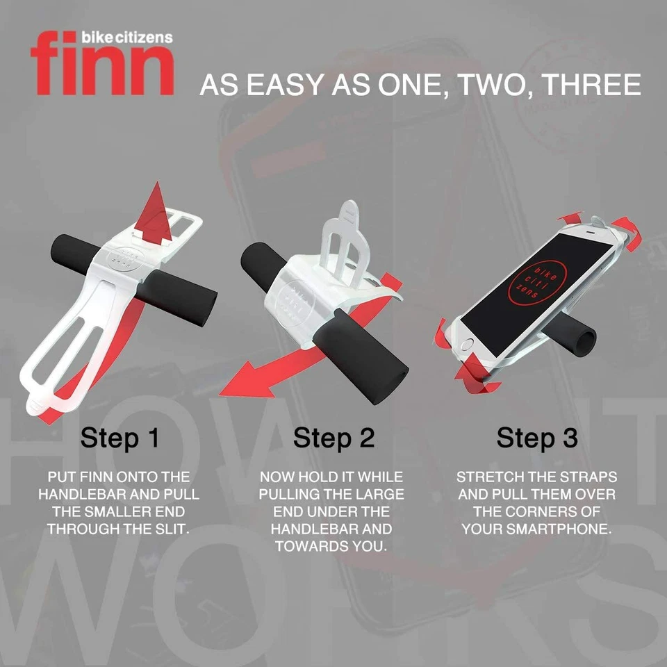 Bike Citizens Finn Universal Bike Smartphone Mount for Handlebar Silicone Holder - Image 3 of 4