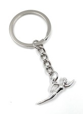 Keyring Silver Metal Swimmer Crawl Water Sports