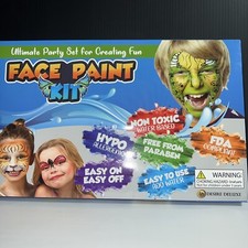 Deluxe Face Paint Kit Palette   Kids  Adult Washable Halloween Make Up New