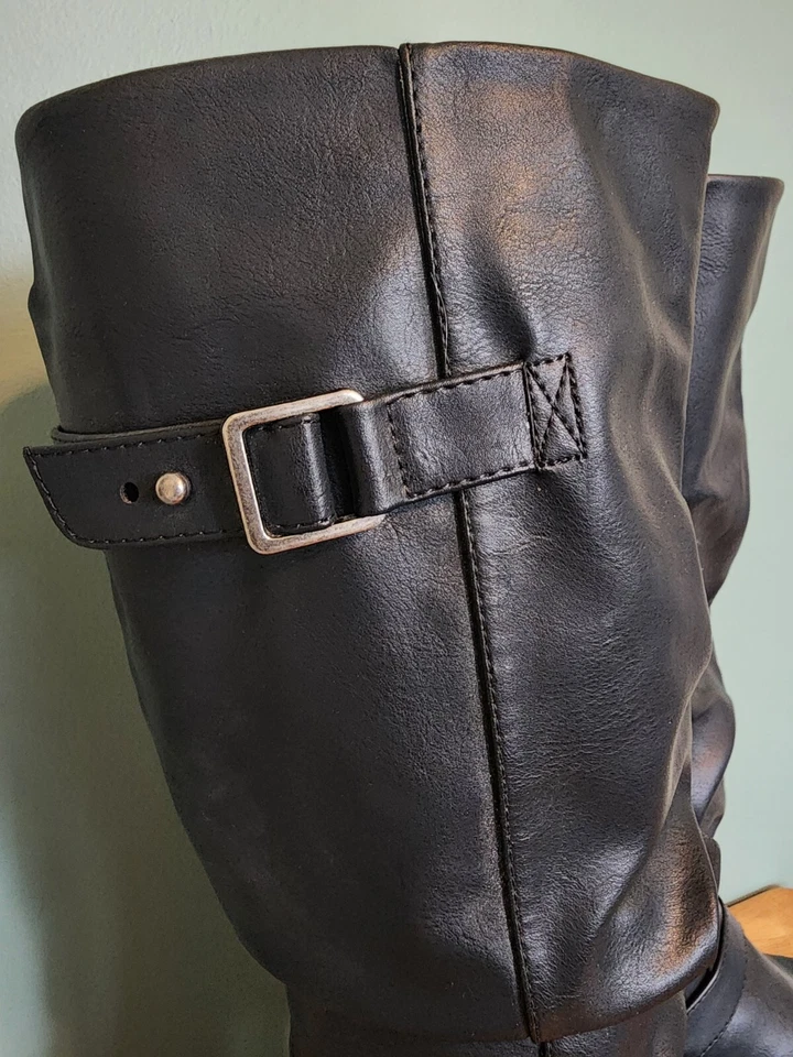 Белая гора черный искусственной кожи высокие ботинки, размер 6 М - Изображение 4 из 4