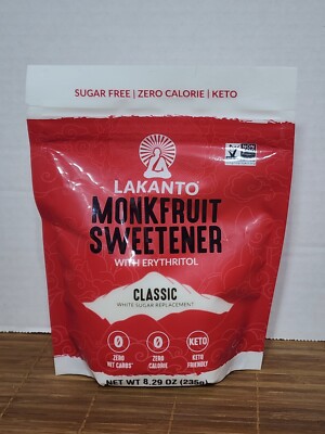 Lakanto CLASSIC Monk Fruit Sweetener W/ Erythritol WHITE Sugar Substitute NEW