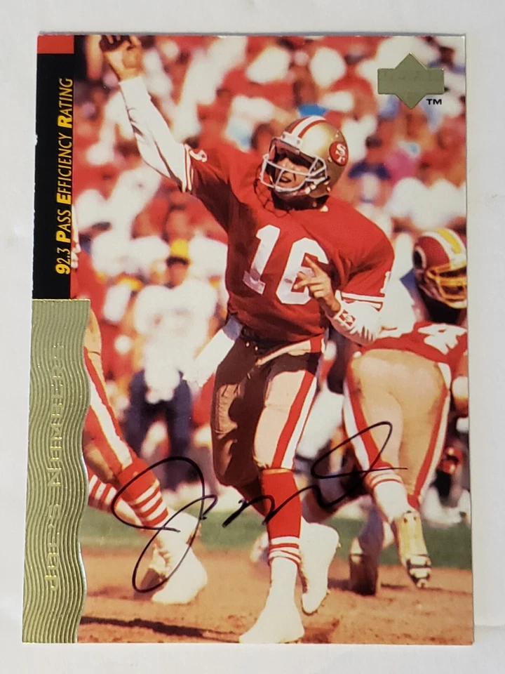 1995 Upper Deck Box Set #34 Joe Montana Auto SF 49ers Autograph - Image 2 of 4