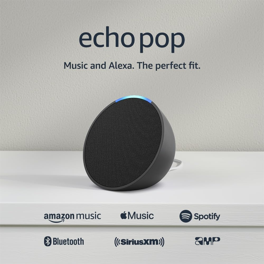 Amazon Echo Pop Smart Speaker Latest 2024 Alexa Full sound All Colors New Sealed-image