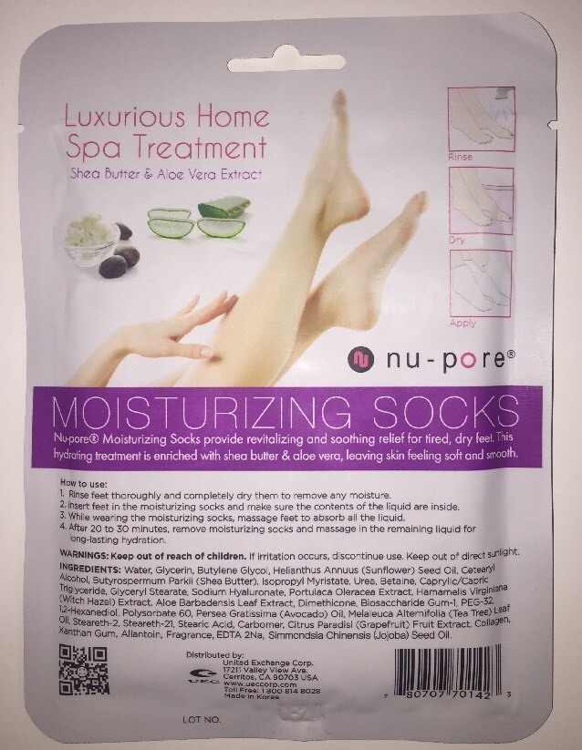 2 Packs Of MOISTURIZING SOCKS Luxurious Home Spa Treatment For Callused